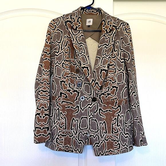Python Print Cabi Tailored Blazer Size 8 - Picture 1 of 9